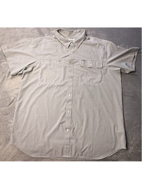 Columbia Shirt Mens Light Grey Outdoors Shirt Sleeve XL